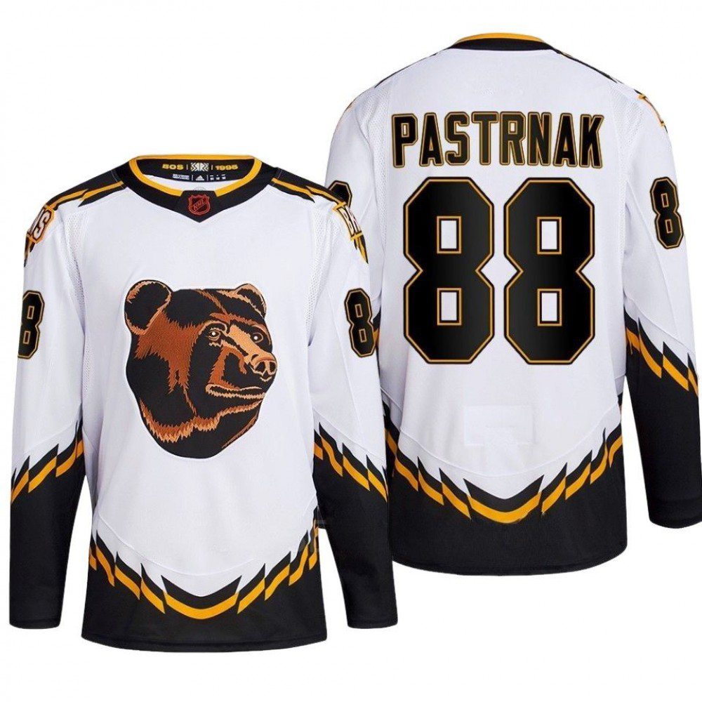 David Pastrnak Boston Bruins White Reverse Retro Premium Jersey-Pro Kit Vault | Brand New 26/27 Sports Jerseys